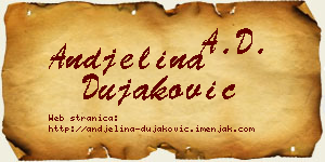 Andjelina Dujaković vizit kartica